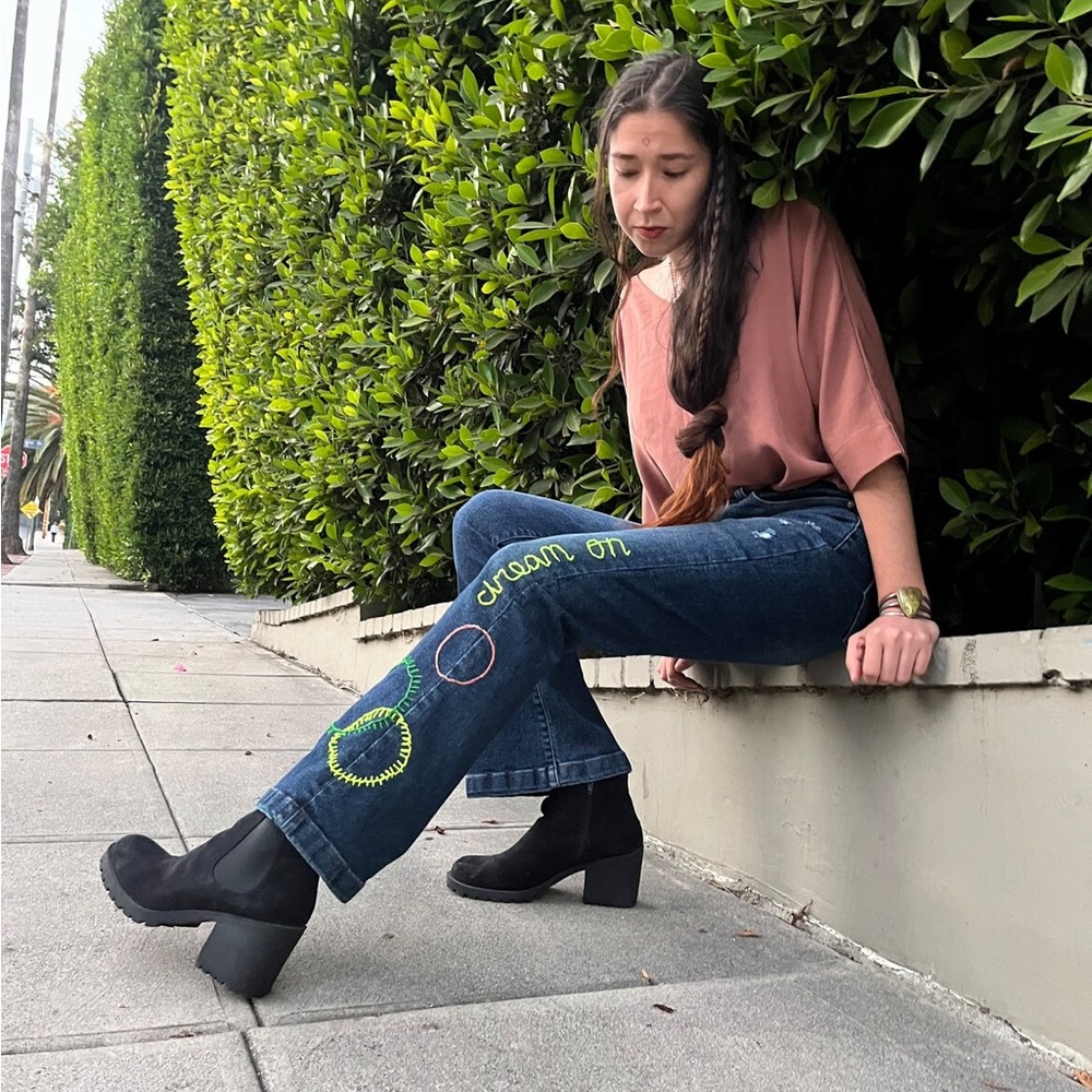 FLARE DARK WASH JEANS